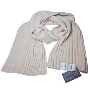 ON 34TH long scarf NWT. 70inches. Cream. Soft. Cozy Ripple ends Fall Winter Snow